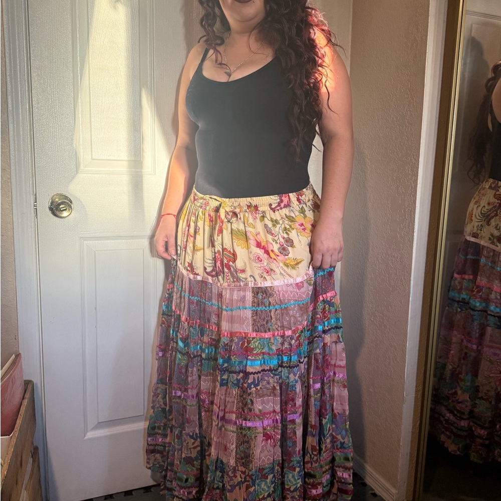 Floral Multicolor Maxi Skirt